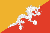 Nationalflagge Bhutans