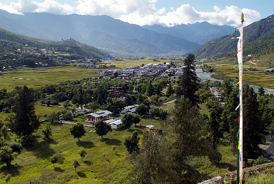 Das Tal von Paro in Bhutan